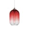 Besa Lighting Omega 12 Cord Pendant, Red/Clear, Satin Nickel Finish, 1x4W LED Filament 1JT-OMEGA12RD-EDIL-SN - alternate 1